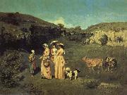 Gustave Courbet Les Demoiselles de Village USA oil painting artist